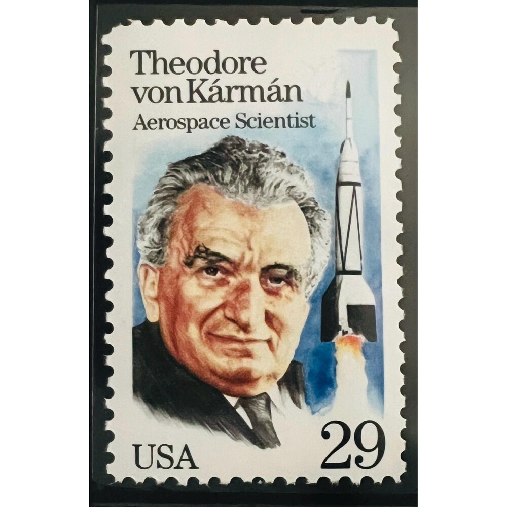 Vintage First Issue 1992 Theodore Von Kármán 29c US Postal Stamp Philately